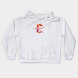 Colorful Painted Initial Letter E Kids Hoodie